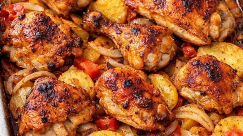 صينية بطاطس بالفراخ 