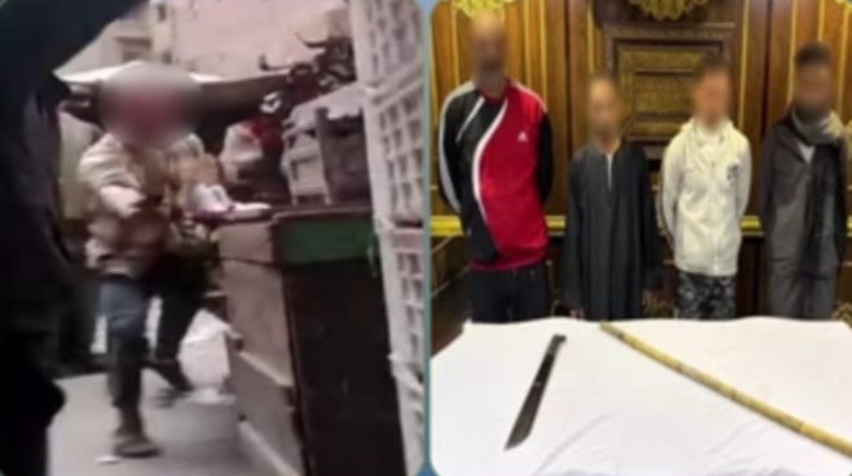 المتهمون وجانب من الواقعة 