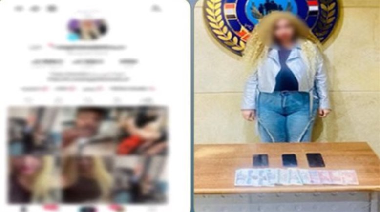 المتهمة وجانب من الواقعة 