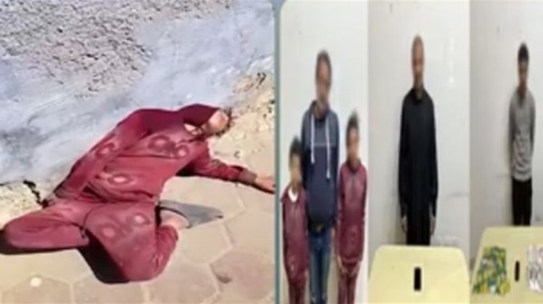 المتهمون وجانب من الواقعة 