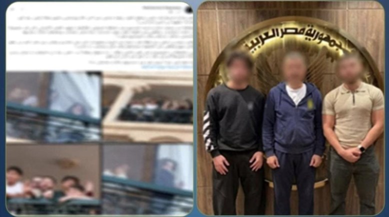 المتهمون وجانب من الواقعة 