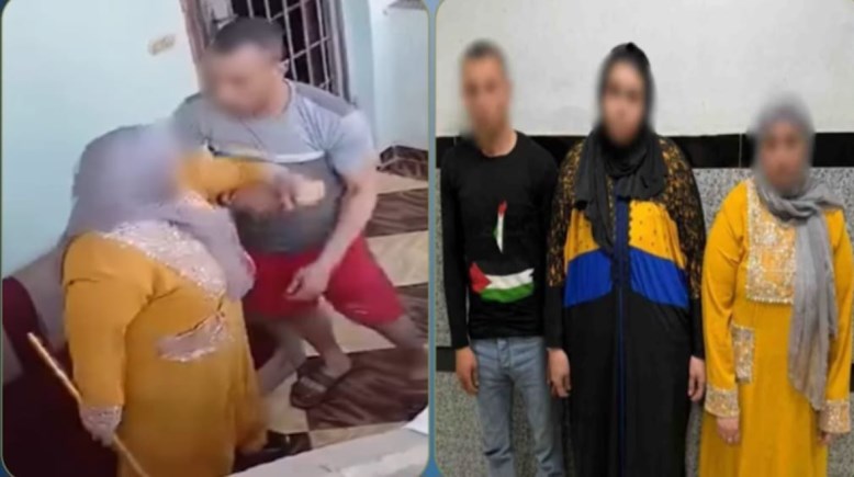 المتهمون وجانب من الواقعة 