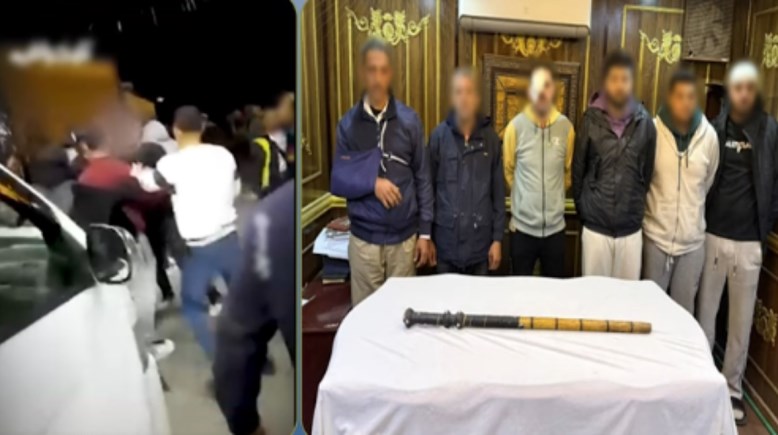 المتهمون وجانب من الواقعة 