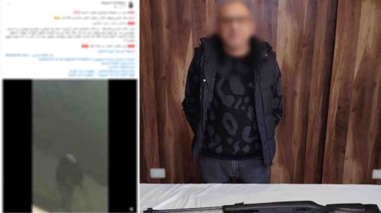 المتهمين بعد ضبطهم ولقطة من الفيديو 