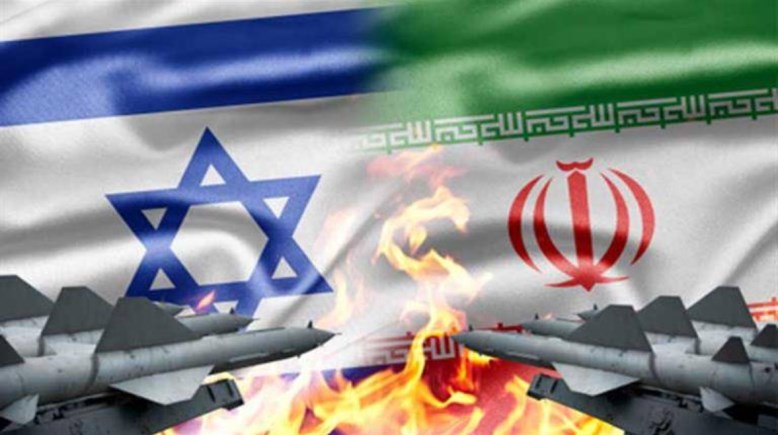 علم إيران وعلم إسرائيل