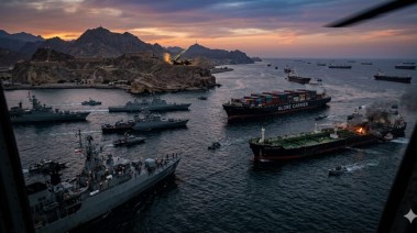 مضيق هرمز - مولدة بالذكاء الاصطناعي 