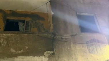 انهيار عقار جزئي بحدائق القبة