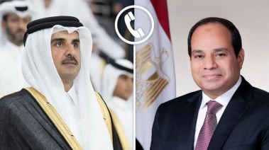 السيسي وأمير قطر تمبم بن حمد