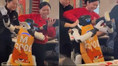 الروبوت أثناء الرقص