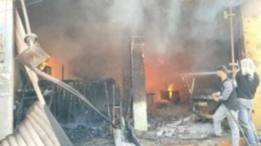 لقطة من الحريق 