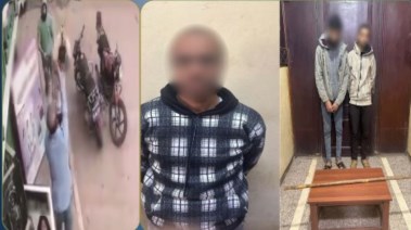 المتهمين وجانب من الواقعة 