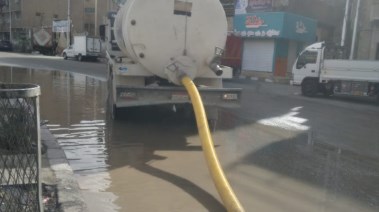 كسر خط مياه في قنا