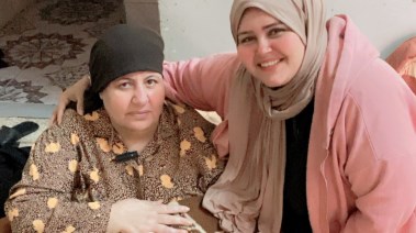 الست أحلام بصحبة مراسلة تليجراف مصر 