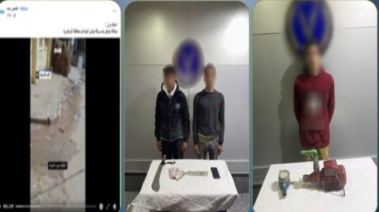 المتهمون وجانب من الواقعة 