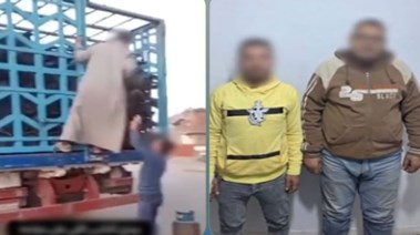 المتهمون وجانب من فيديو الواقعة