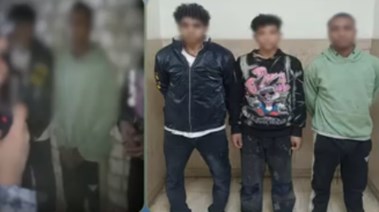 المتهمون وجانب من الواقعة 