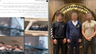 المتهمون وجانب من الواقعة 