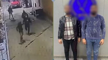 المتهمين بعد ضبطهم ولقطة من الفيديو 