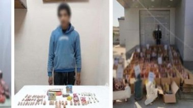 المتهمين والمضبوطات 