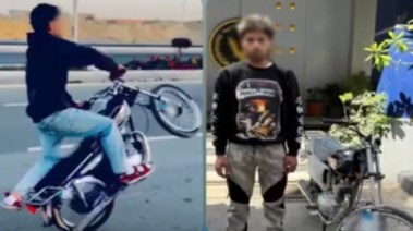 المتهم بعد ضبطه ولقطة من الفيديو