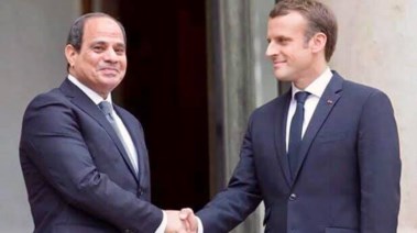 الرئيس عبد الفتاح السيسي، والرئيس الفرنسي، إيمانويل ماكرون