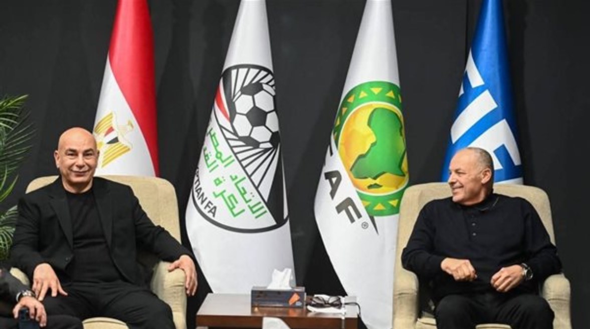 هاني أبوريدة وحسام حسن 