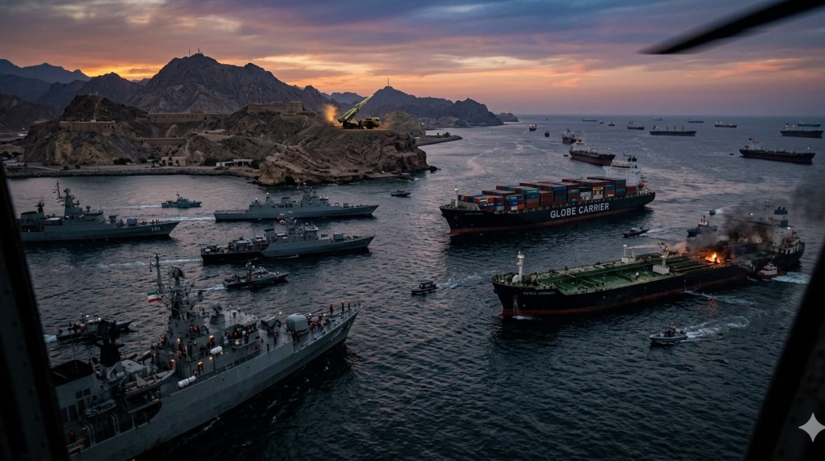 مضيق هرمز - مولدة بالذكاء الاصطناعي 