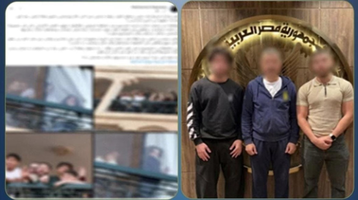 المتهمون وجانب من الواقعة 