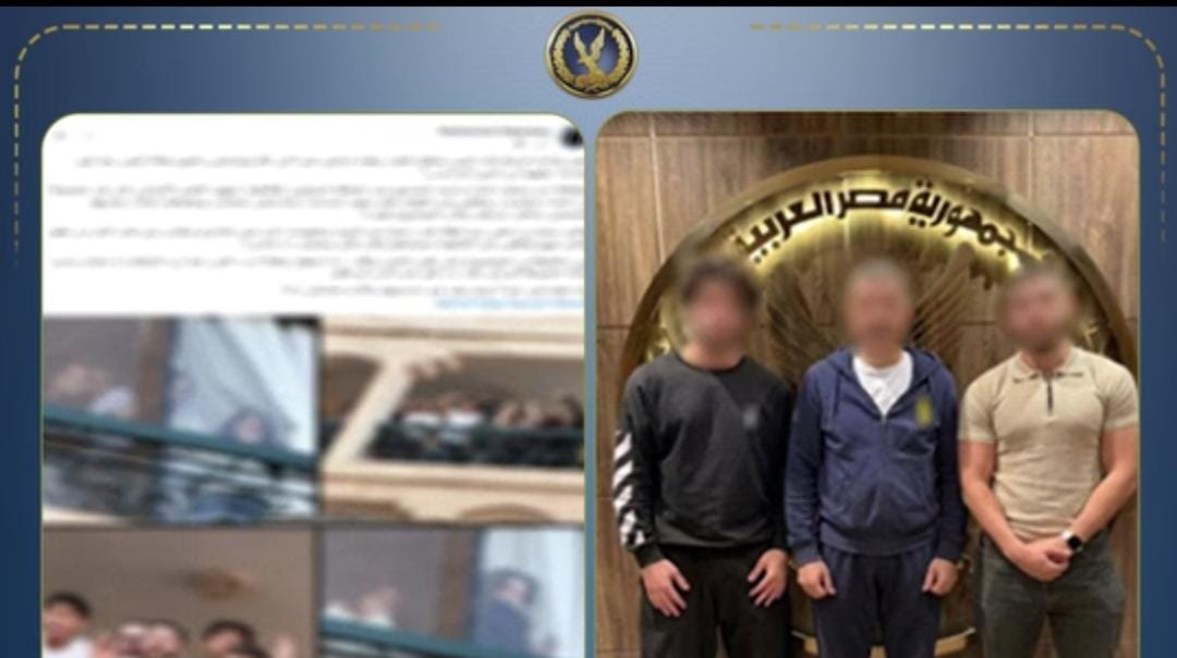 المتهمون وجانب من الواقعة 