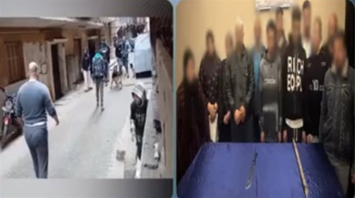 المتهمون وجانب من الواقعة 