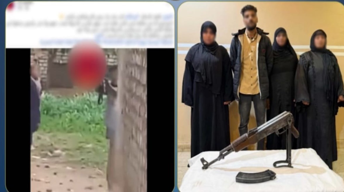 المتهمون وجانب من الواقعة 