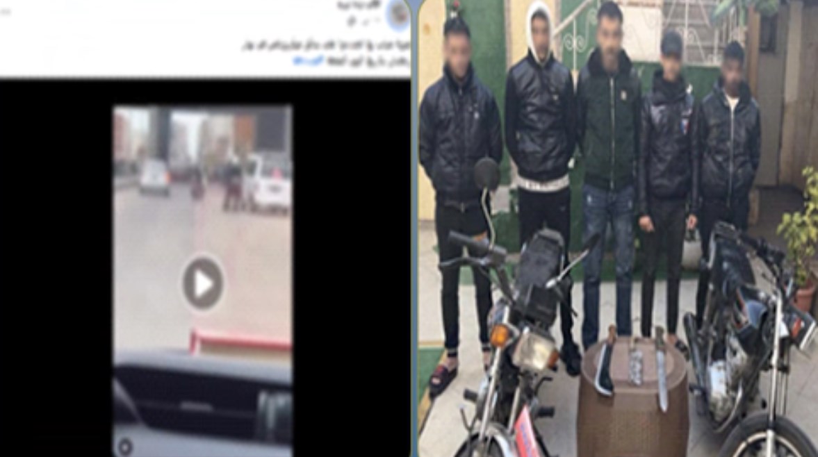 المتهمون وجانب من الواقعة 