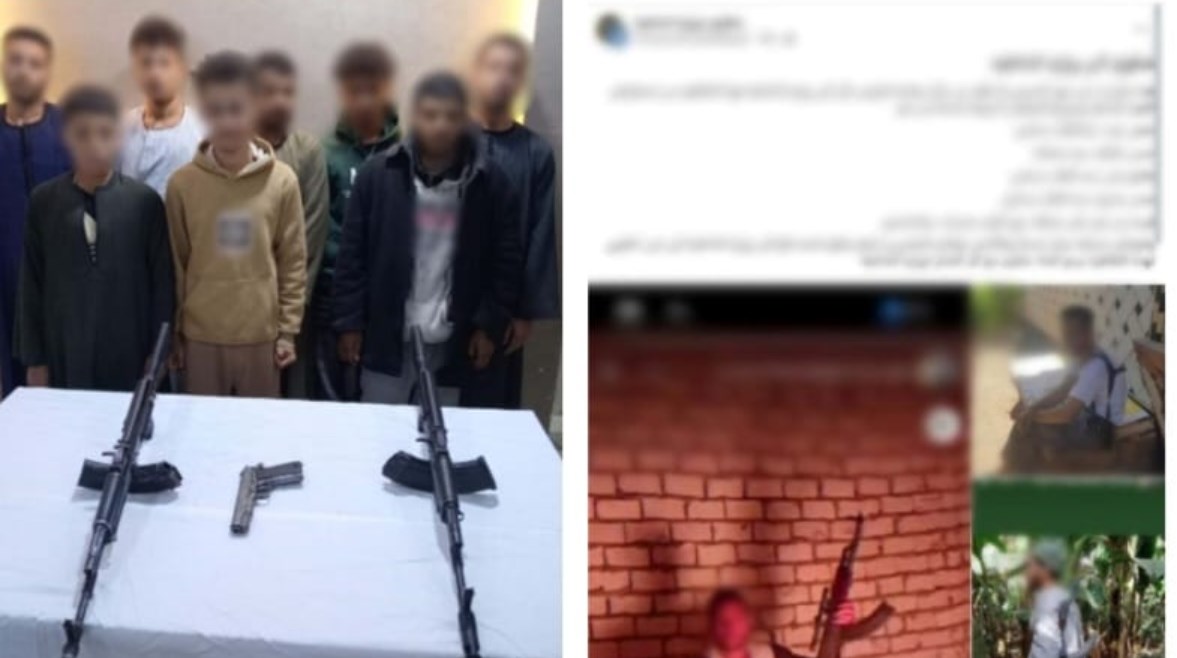 المتهمون وجانب من الواقعة 