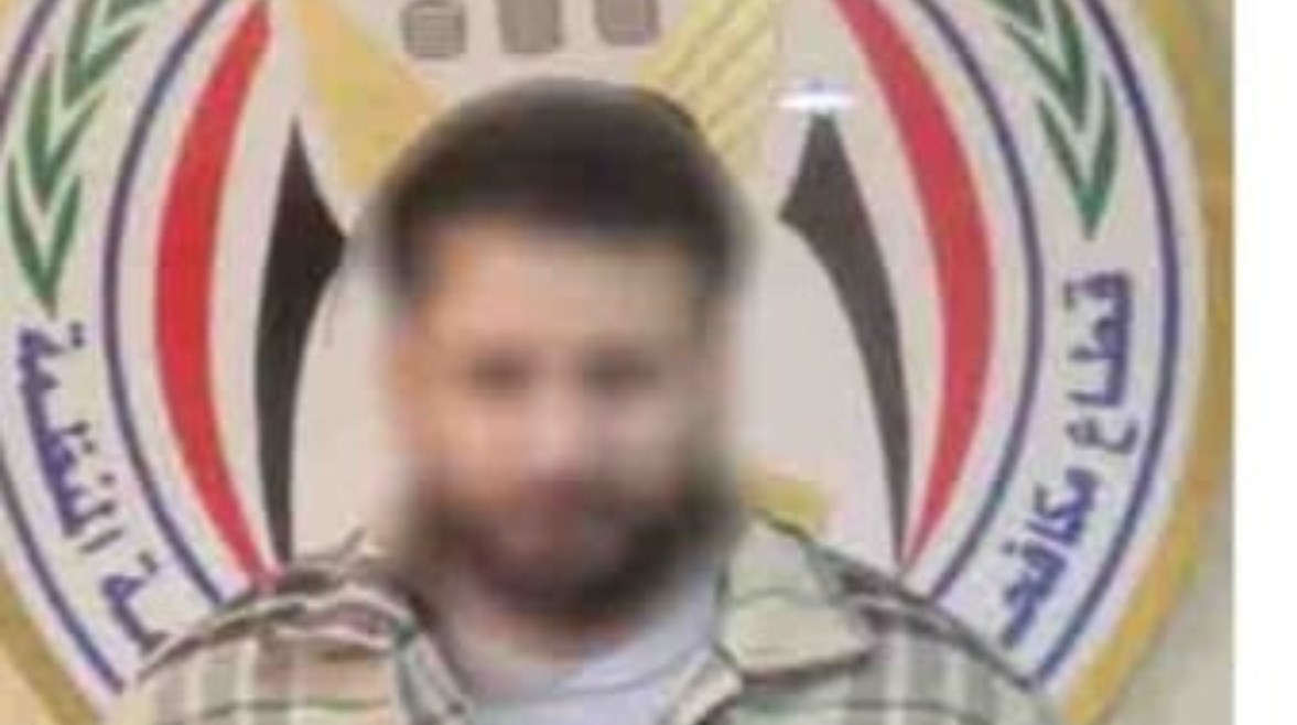 المتهم بعد ضبطه 