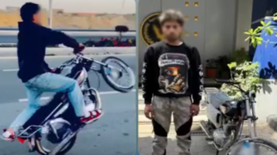 المتهم بعد ضبطه ولقطة من الفيديو