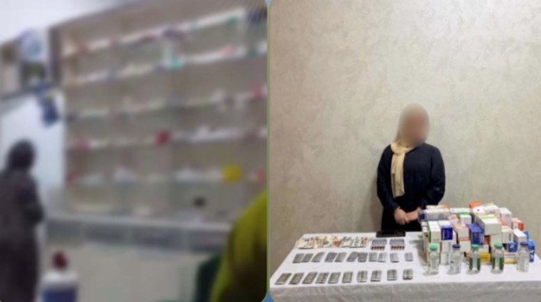 المتهمة بعد القبض عليها