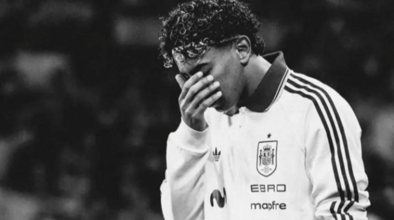 رد فعل لامين يامال بعد نهاية مباراة إسبانيا ومصر الودية 