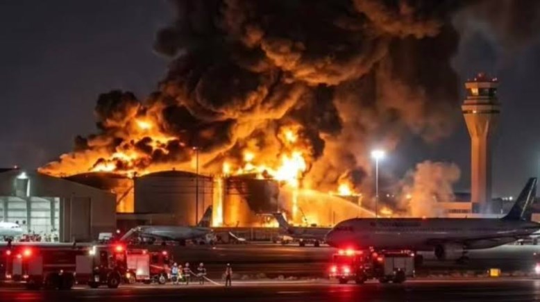 اندلاع حريق بمطار الكويت،  صورة أرشيفية 