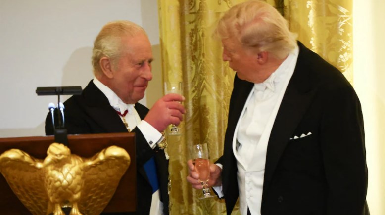 ترامب يقيم مأدبة عشاء للملك البريطاني تشارلز