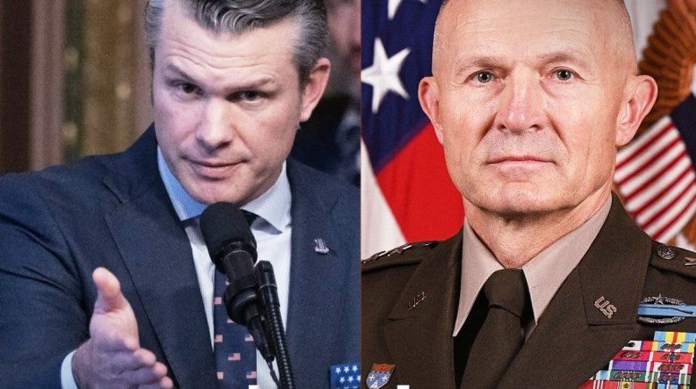 رئيس أركان الجيش الأمريكي راندي جورج، ووزير الحرب بيت هيجسيث