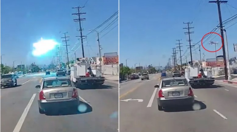 لحظة اصطدام الطائرة