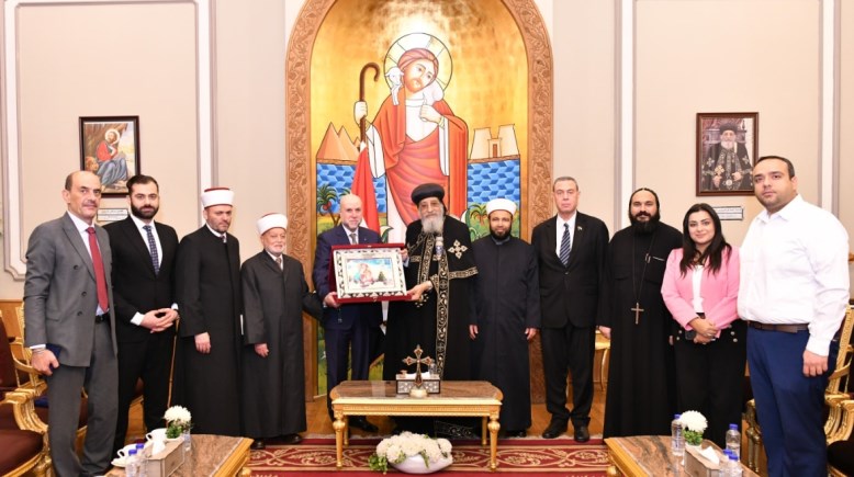  البابا تواضروس يستقبل قاضي قضاة فلسطين