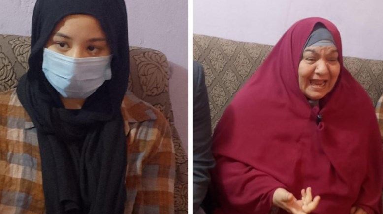 الطالبة آلاء و جارتها الحاجة صابرين