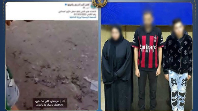 المتهمون وجانب من الواقعة 