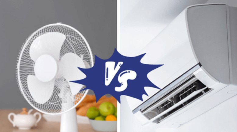 مقارنة بين برودة التكييف وهواء المروحة- تعبيرية