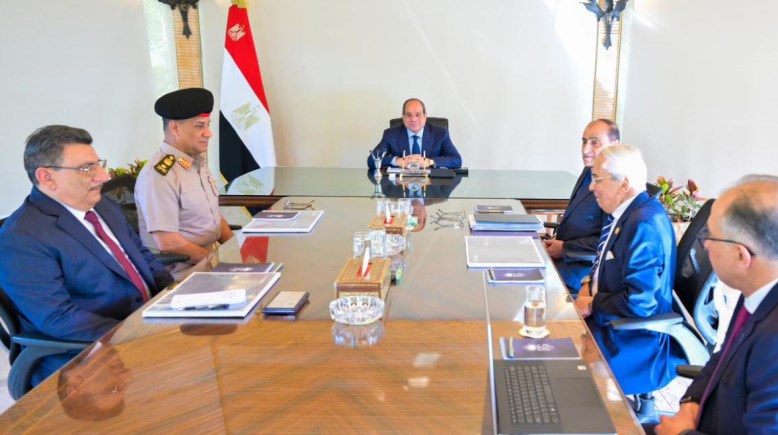 الرئيس السيسي خلال الاجتماع