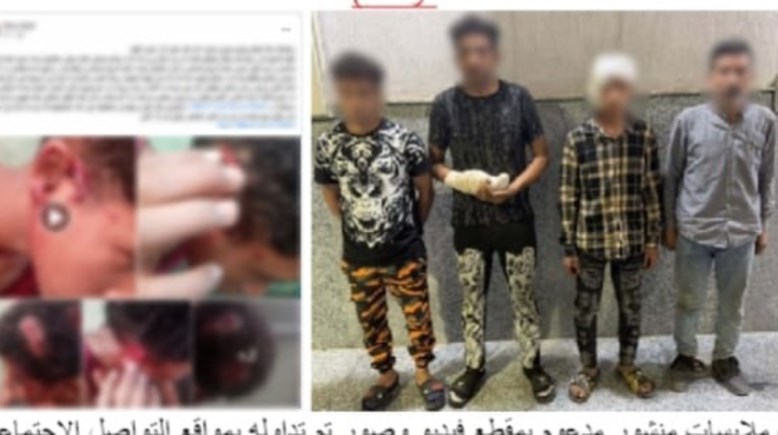 المتهمين وجانب من الواقعة 