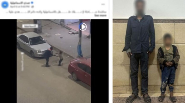 المتهم ونجلة وجانب من الواقعة