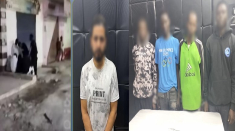 المتهمين وجانب من الواقعة