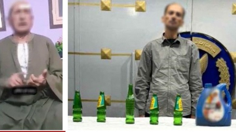 المتهم بعد ضبطه ولقطة من الفيديو